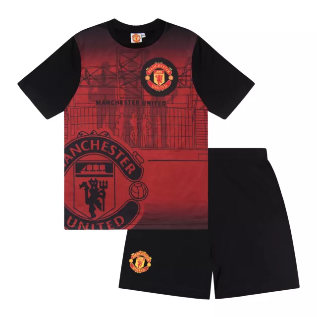 Manchester United FC - Kinder Schlafanzug-Shorty - Offizielles Merchandise