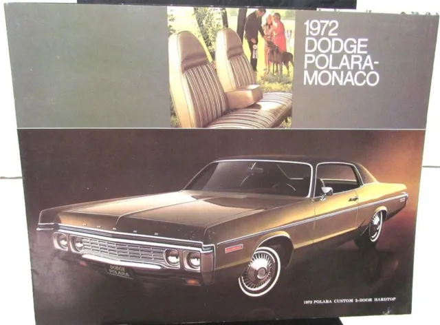 1972 Dodge Dealer Color Sales Brochure Folder Polara Monaco Original