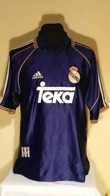 Camiseta Real Madrid 98/99 Adidas Teka azul oscuro, talla M