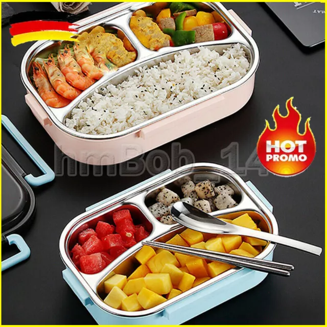 NEU Edelstahl Thermo Lunchbox Brotdose Isolierbehälter Thermobehälter