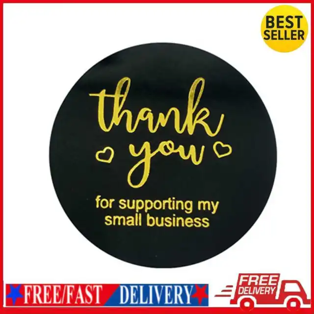 500pcs Gold Foil Thank You Stickers Labels Roll for Scrapbooking (1.5 inch)