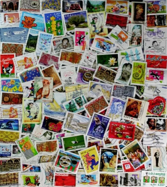 FRANCE 2000-2019 recent stamp collection, mixture, hundreds of wonderful stamps!