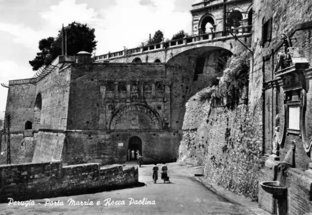Perugia Porta Marzia E Rocca Paolina Viagg.1961