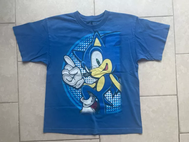 Sonic The Hedgehog Blue Youth T-Shirt Size: XL / Women’s S/M - SEGA Video Games