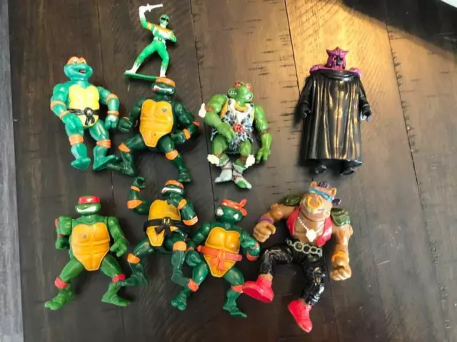 Teenage Mutant Ninja Turtles LOT Action Figures Bebop Power Rangers Raphael More