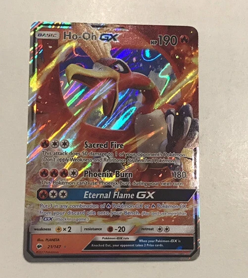 Ho-Oh GX | Pokémon Burning Shadows | Ultra Rare Half Art Card 21/147 | Near Mint