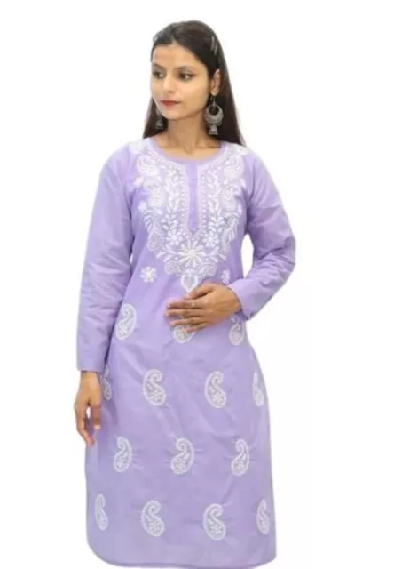 Indian Bollywood Women Kurti Kurta Ethnic Embroidery Designer Top Tunic Dress