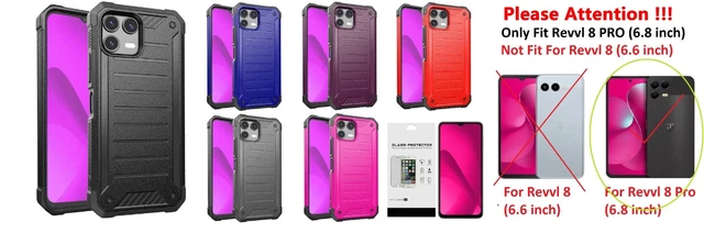 Rugged Holster Case With Belt Clip & Tempered Glass For T-Mobile Revvl 6 / 6 Pro 5G