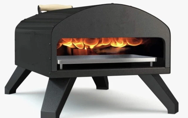 Bertello Wood Fire and Gas Tabletop Portable Outdoor Pizza Oven