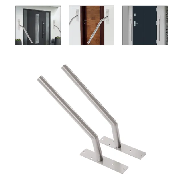 2pcs Wall Mount Handrail Stainless Steel Hand Railing for Bathroom Corridor