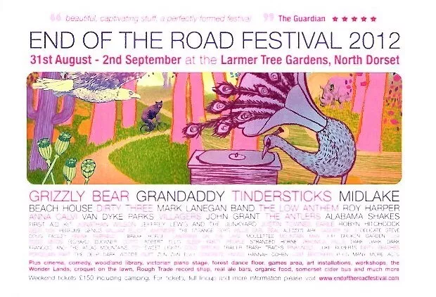 (Moj6) Advert 5X8" End Of The Road Festival 2012. Grizzly Bear, Tindersticks