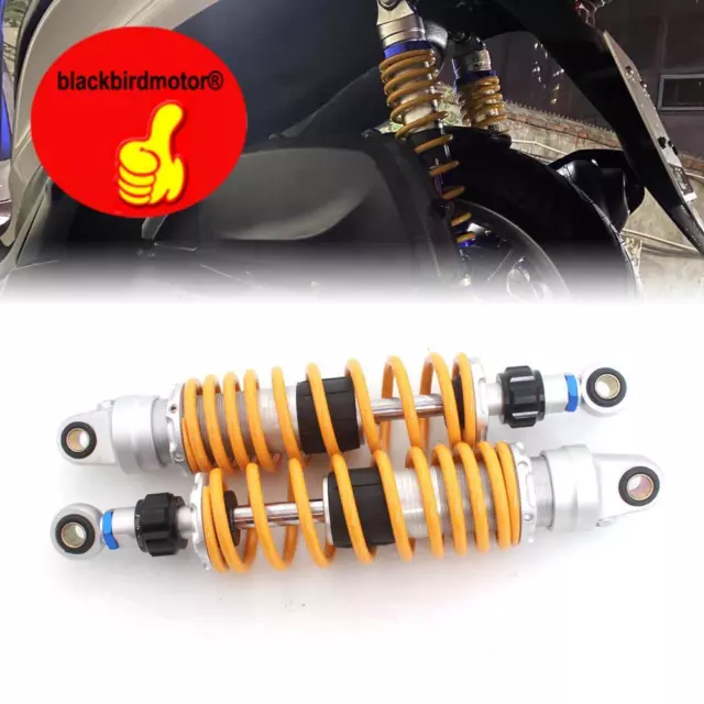 Pair 12.5" 320mm Rear Air Shock Absorbers Suspension Motorcycle For Honda Yamaha