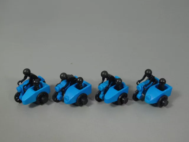 Automobili: Moto Con Sidecar E Driver D 1980 - Set Completo Blu/Nero