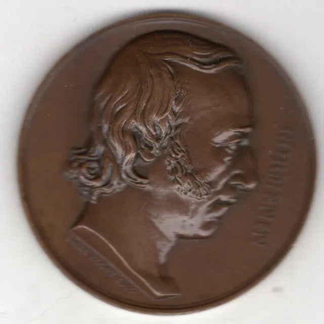 1840 French Medal to Honor Vicomte de Cormenin, Engraved by Emile Rogat