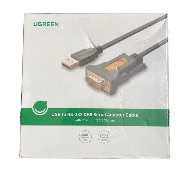UGREEN USB 2.0 to RS232 DB9 Serial Cable Male A Converter Adapter with