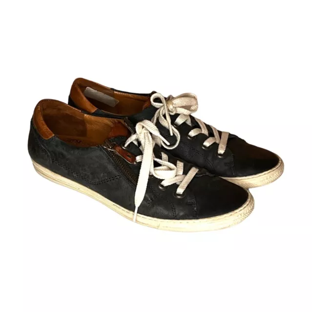 Paul Green VELORA Womens Shoe  Leather Sneaker Handmade Side Zip 8.5 Austria