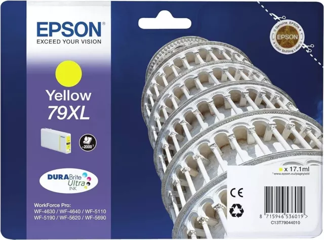 Epson 79XL Torre Di Pisa Elevata Cartuccia Singola Gialla perStampante WorkForce