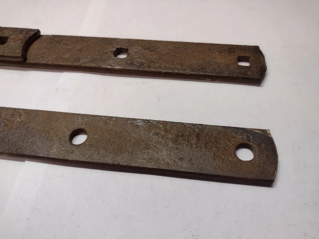 Primitive Antique Hand Forged Barn Door Strap Hinge Gate Iron 10 1/2" Long *** 3