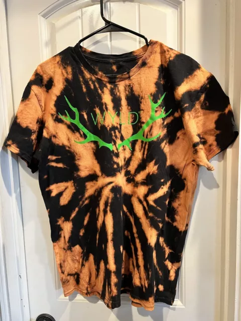 Custom Tie-Dye Wyld Cannabis Shirt Men’s Large Acid Wash