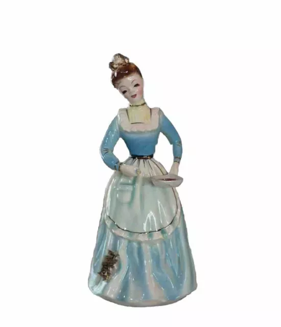 Vintage MCM Stafford Japan Lady In Blue Dress Figurine #2607 7.25”