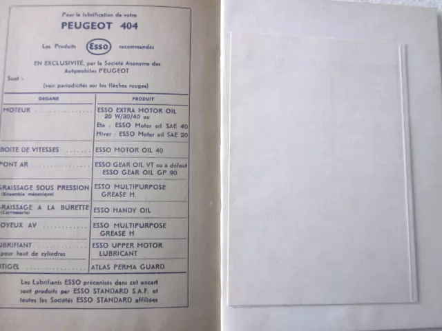 AUTOMOBILE : VOTRE 404 PEUGEOT Le seul guide technique et pratique complet 1961 3