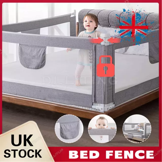 Baby Toddler Bed Guard Bed Rail Safety Rail Sleep Guardrail Fence 150/180/200cm