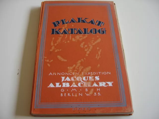 Plakat Katalog 1922 Annoncen Expedition Jacques Albachary Berlin Werbung Reklame