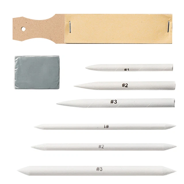 Lot De 6 Pinceaux Estompeurs Pour Dessin - Outils De Fusion Et Mélange Pour Croquis, Crayons, Pastels