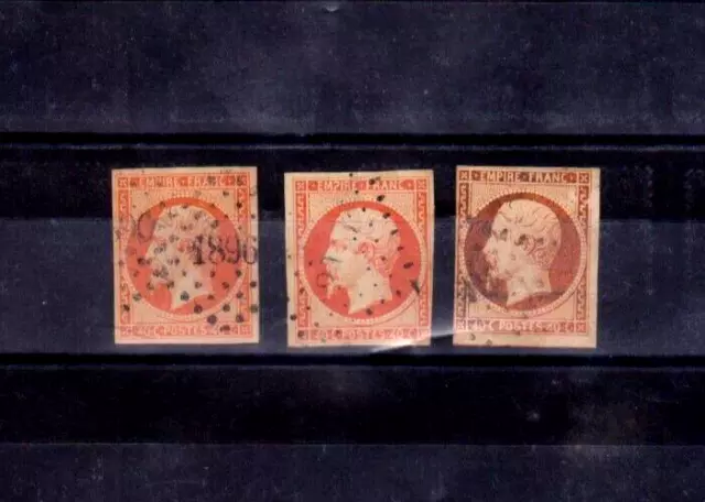 timbre France très beau lot de Napoleon III  n°16, 16a pour couleurs . Côte :???