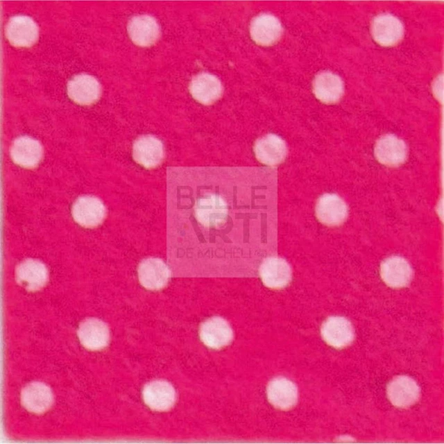 Panno Lenci 1 Mm 30X40 Cm Fucsia/Bianco A Pois