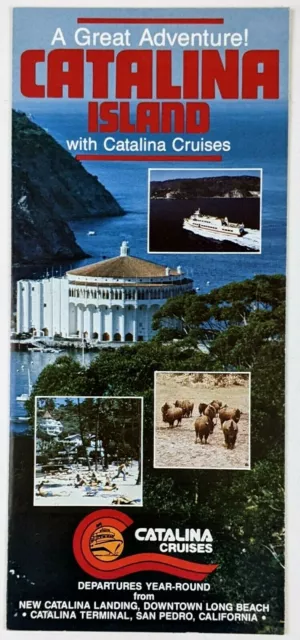 1990s Catalina Island Cruises San Pedro California Vintage Travel Brochure CA