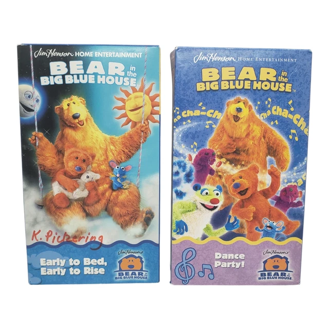 BEAR IN THE Big Blue House VHS Tapes Dance Party Early To Bed Jim ...