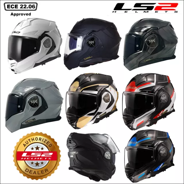 Ls2 Ff901 Advant X Carbon Fibre Modular Flip Front Full Face Motorcycle Helmet