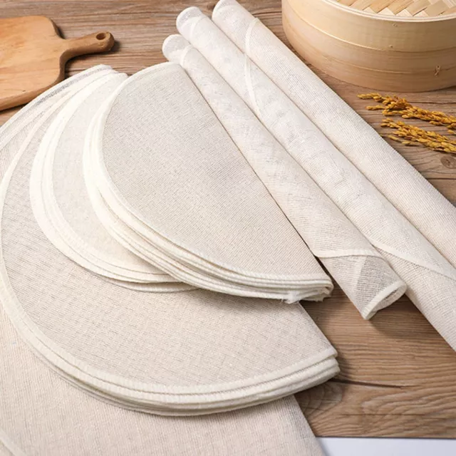 Améliorez votre cuisine avec du tissu vapeur en coton pur 5 pièces rond 26 60