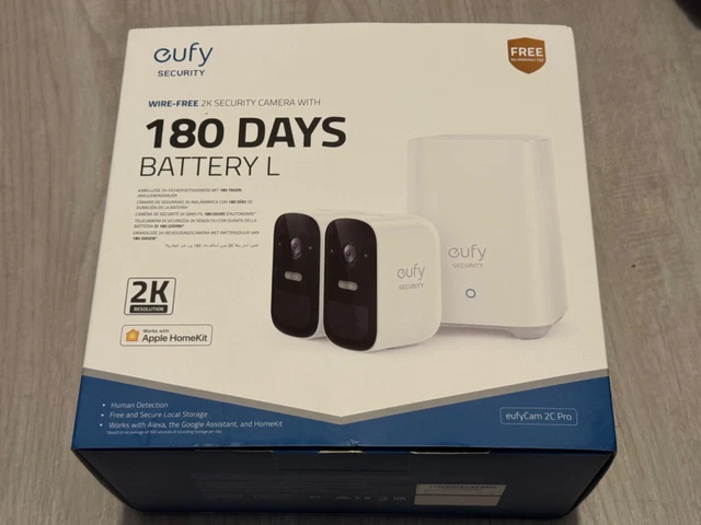 EUFY SECURITY EUFYCAM 2C Pro 2-Cam Kit outdoor wireless cameras, 2K ...