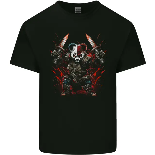 Panda Warrior Bear MMA SCI-FI Samurai Mens Cotton T-Shirt Tee Top