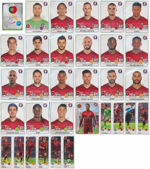 Panini EM EURO 2016 France Sticker aussuchen Portugal 577 - 602 oder komplett