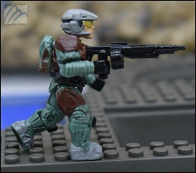 Halo Mega Bloks Unsc Marron Armure Marine Avec / Scie Fusil Mini Figurines 97017 3