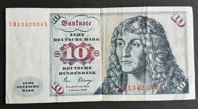 Allemagne - Germany - Billet De 10 Deutsche Mark De 1980.