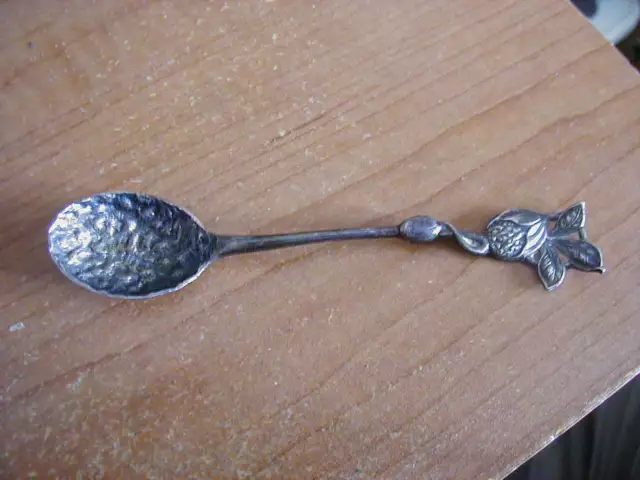 SHIEBLER Rare Demitasse Spoon NUTMEG 1891 STERLING SILVER