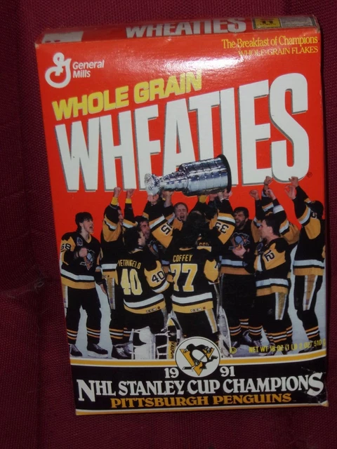 Unopened General Mills Wheaties 1991 Stanley Cup Champions Pitts Penguins