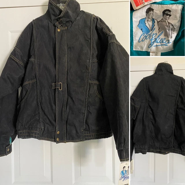 Vtg  1980s COOL BLUES  Stone Washed XL Blue Jean Denim Jacket NEVER Worn w/Tags