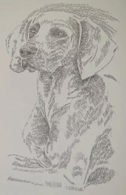 Weimaraner Portrait - Rainbow Bridge Personalized Kline dog art lithograph. #22