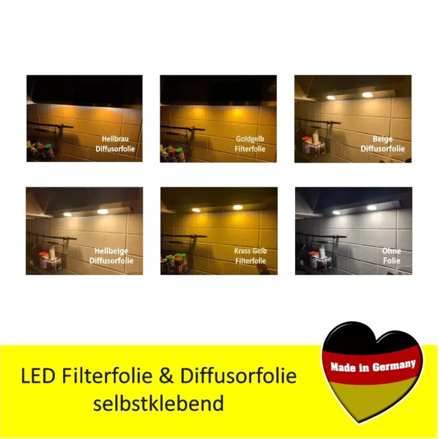 DIFFUSORFOLIE 60% SELBSTKL., Rund/Eckig, Folie für LED Panel