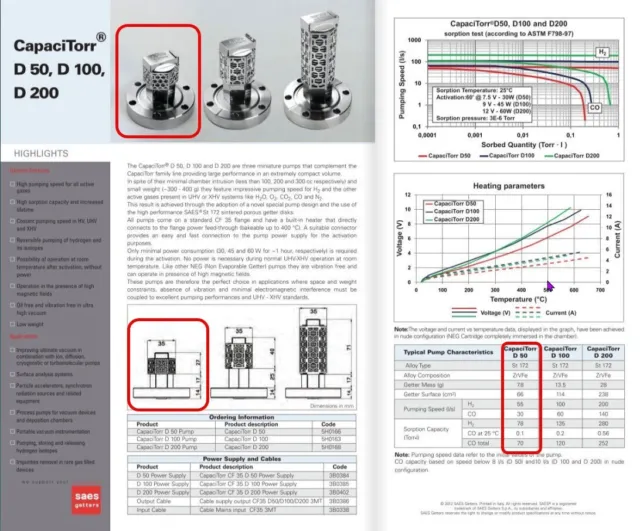 SAES CapaciTorr D50 - NEG vacuum pump