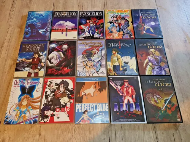 15 Anime-DVDs (Filme, Serien, Ghibli, usw.) - Top-Zustand! - Liste!