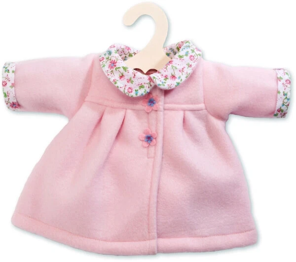 Puppen-Mantel Flausch rosa, Größe 35 - 45 cm