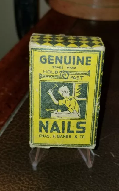 Old Vtg Genuine Nails Chas. F Baker & Company EMPTY- box only