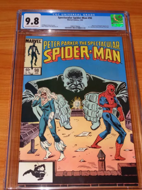 SPECTACULAR SPIDER-MAN #98 - CGC 9.8 NM/MT (1st App. of Spot ; OW/W Pages)