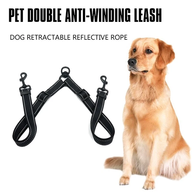 Doppel Leine Koppler fuer grosse Hunde verstellbare Heavy Duty Nylon SplitteG5O5